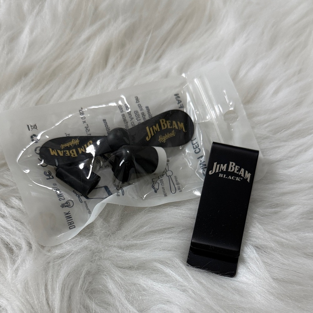 Black Money Clip & phone fan